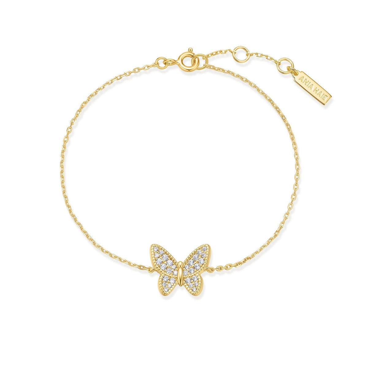 Gold Butterfly Pavé Bracelet B064 - 02GAnia HaieB064 - 02G