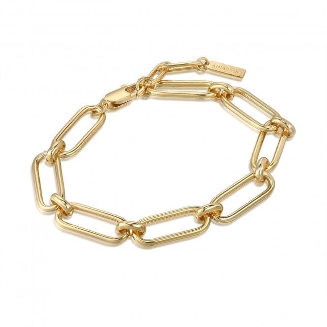 Gold Cable Connect Chunky Chain Bracelet B046 - 02GAnia HaieB046 - 02G