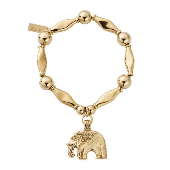 Gold Chunky Elephant Bracelet GBCHU431ChloBoGBCHU431