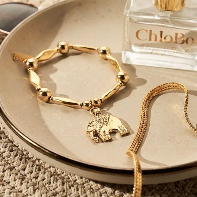 Gold Chunky Elephant Bracelet GBCHU431ChloBoGBCHU431