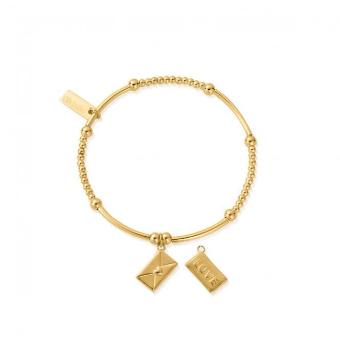 Gold Cute Mini Love Letter Bracelet GBCM3083ChloBoGBCM3083