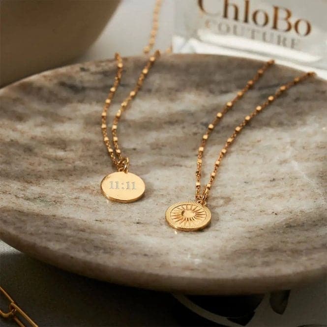 Gold Delicate Cube Sun Catcher Necklace GNDC3199ChloBoGNDC3199