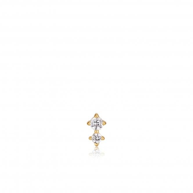 Gold Double Sparkle Barbell Single Earring E035 - 07GAnia HaieE035 - 07G