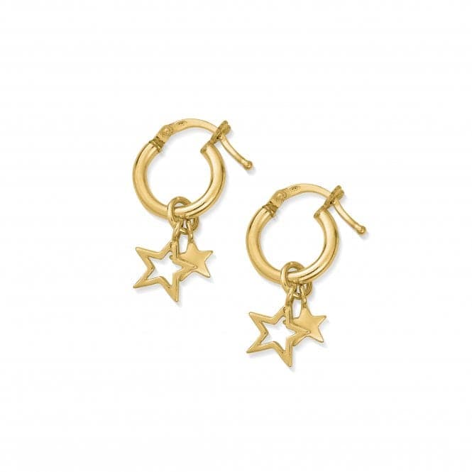 Gold Double Star Hoops GEH1128ChloBoGEH1128