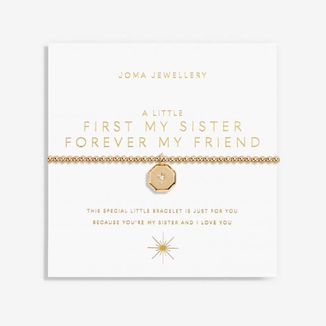 Gold First My Sister Forever My Friend Gold 17.5cm Bracelet 6178Joma Jewellery6178