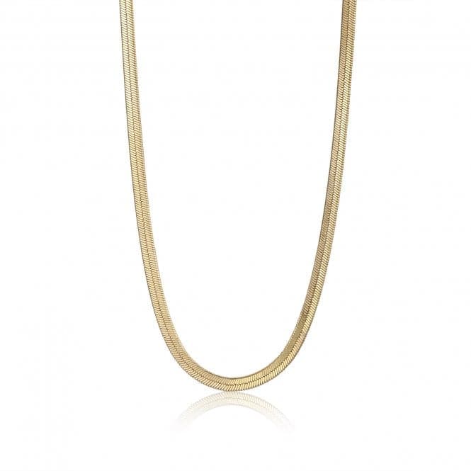 Gold Flat Snake Chain Necklace N046 - 01GAnia HaieN046 - 01G