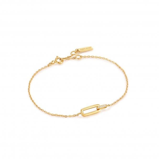Gold Glam Interlock Bracelet B037 - 01GAnia HaieB037 - 01G