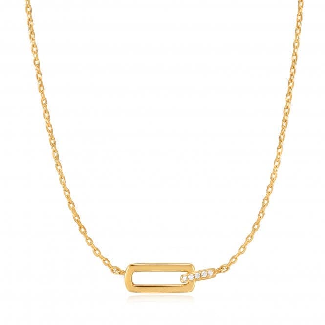 Gold Glam Interlock Necklace N037 - 01GAnia HaieN037 - 01G