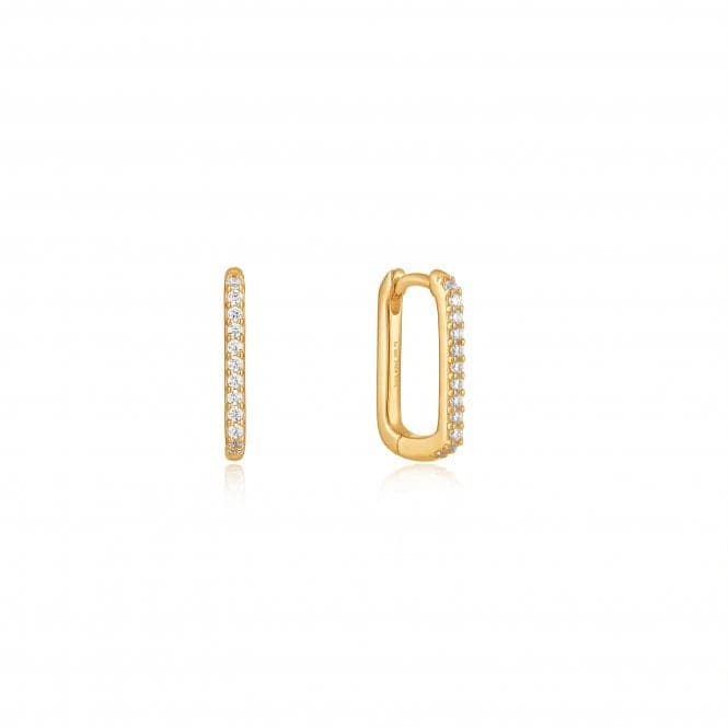 Gold Glam Oval Hoop Earrings E037 - 04GAnia HaieE037 - 04G