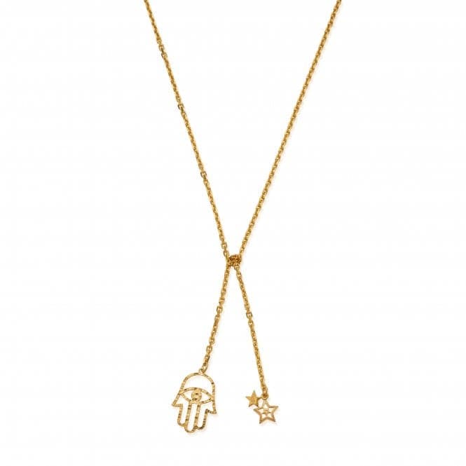 Gold Hand Of Happiness Knot Necklace GN3313ChloBoGN3313