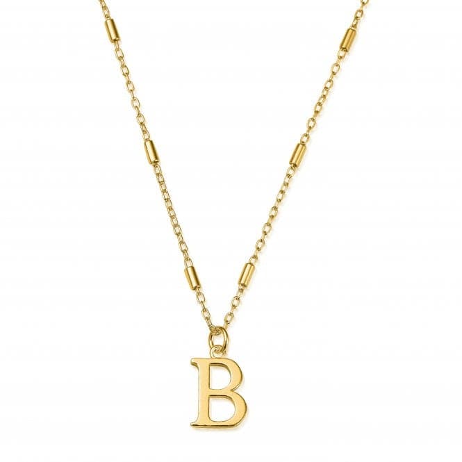 Gold Iconic Initial B Necklace GNCC4041BChloBoGNCC4041B