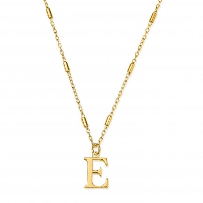 Gold Iconic Initial E Necklace GNCC4041EChloBoGNCC4041E