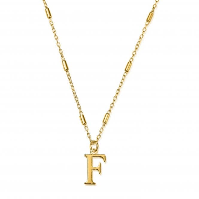 Gold Iconic Initial F Necklace GNCC4041FChloBoGNCC4041F