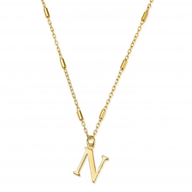 Gold Iconic Initial N Necklace GNCC4041NChloBoGNCC4041N