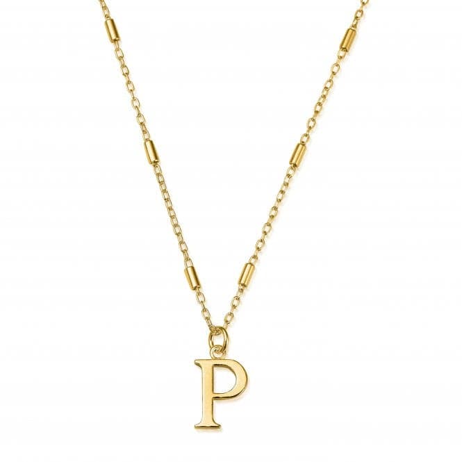 Gold Iconic Initial P Necklace GNCC4041PChloBoGNCC4041P