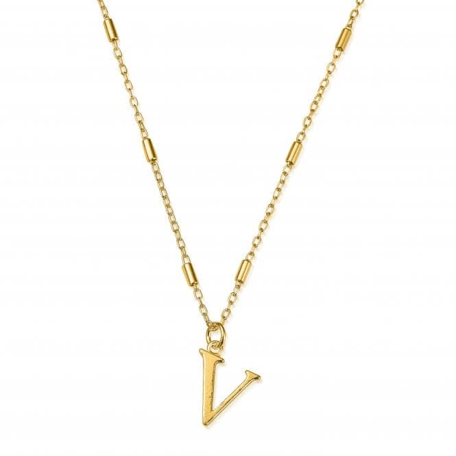 Gold Iconic Initial V Necklace GNCC4041VChloBoGNCC4041V