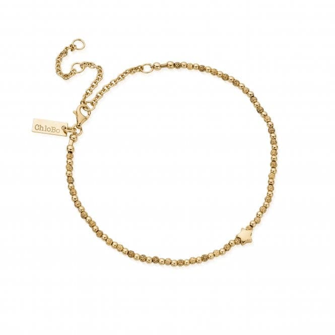 Gold Inset Star Anklet GANSTARChloBoGANSTAR