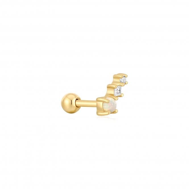 Gold Kyoto Opal Climber Barbell Single Earring E047 - 02GAnia HaieE047 - 02G