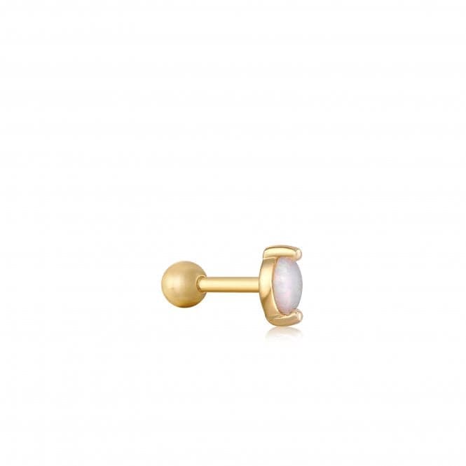 Gold Kyoto Opal Marquise Barbell Single Earring E035 - 12GAnia HaieE035 - 12G