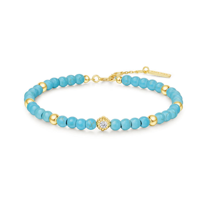 Gold Lab Created Turquoise Bracelet B063 - 04GAnia HaieB063 - 04G