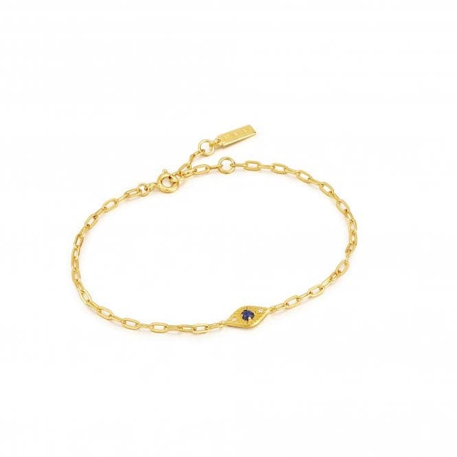 Gold Lapis Evil Eye Bracelet B039 - 03G - LAnia HaieB039 - 03G - L