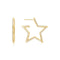 Gold Large Star - Shaped Pavé Hoop Earrings E064 - 09GAnia HaieE064 - 09G