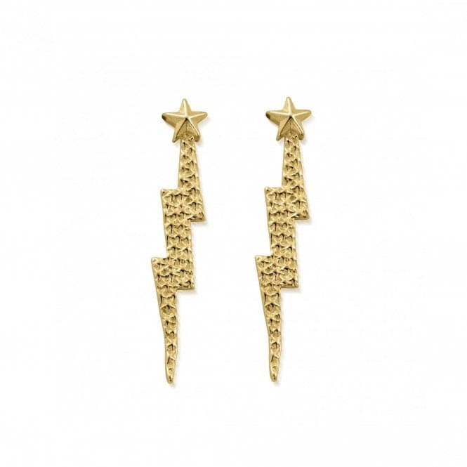 Gold Lightning Bolt Drop Earrings GEST4002ChloBoGEST4002