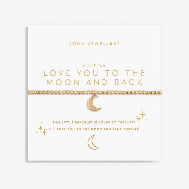 Gold Love You To The Moon And Back Gold 17.5cm Bracelet 6186Joma Jewellery6186