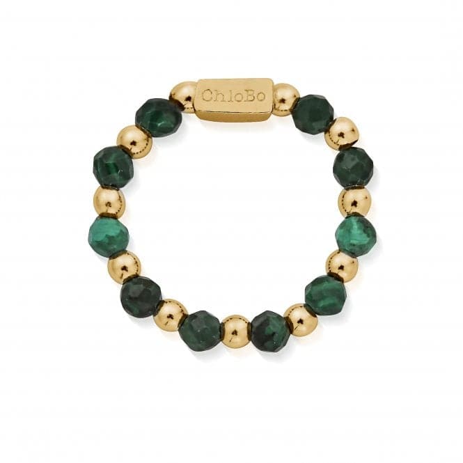 Gold Malachite of Protection RingChloBoGR1M Small