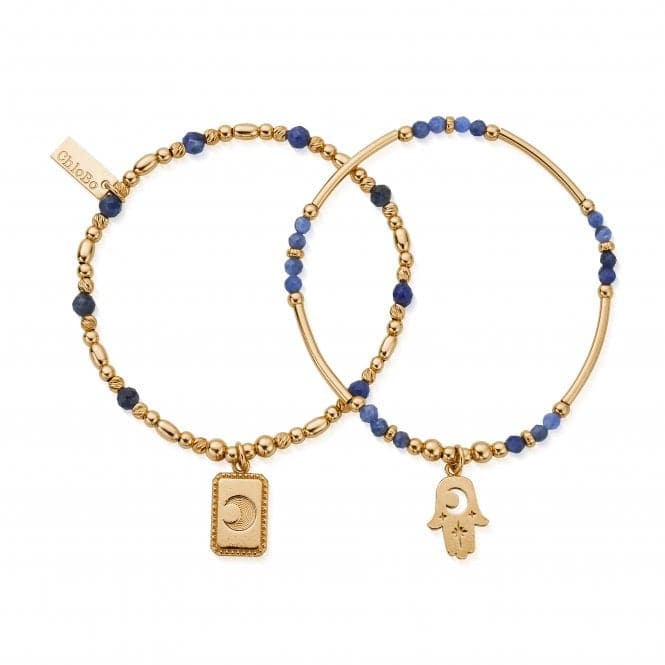 Gold Manifest Sodalite Set Of 2 Bracelets GBSET33733375ChloBoGBSET33733375