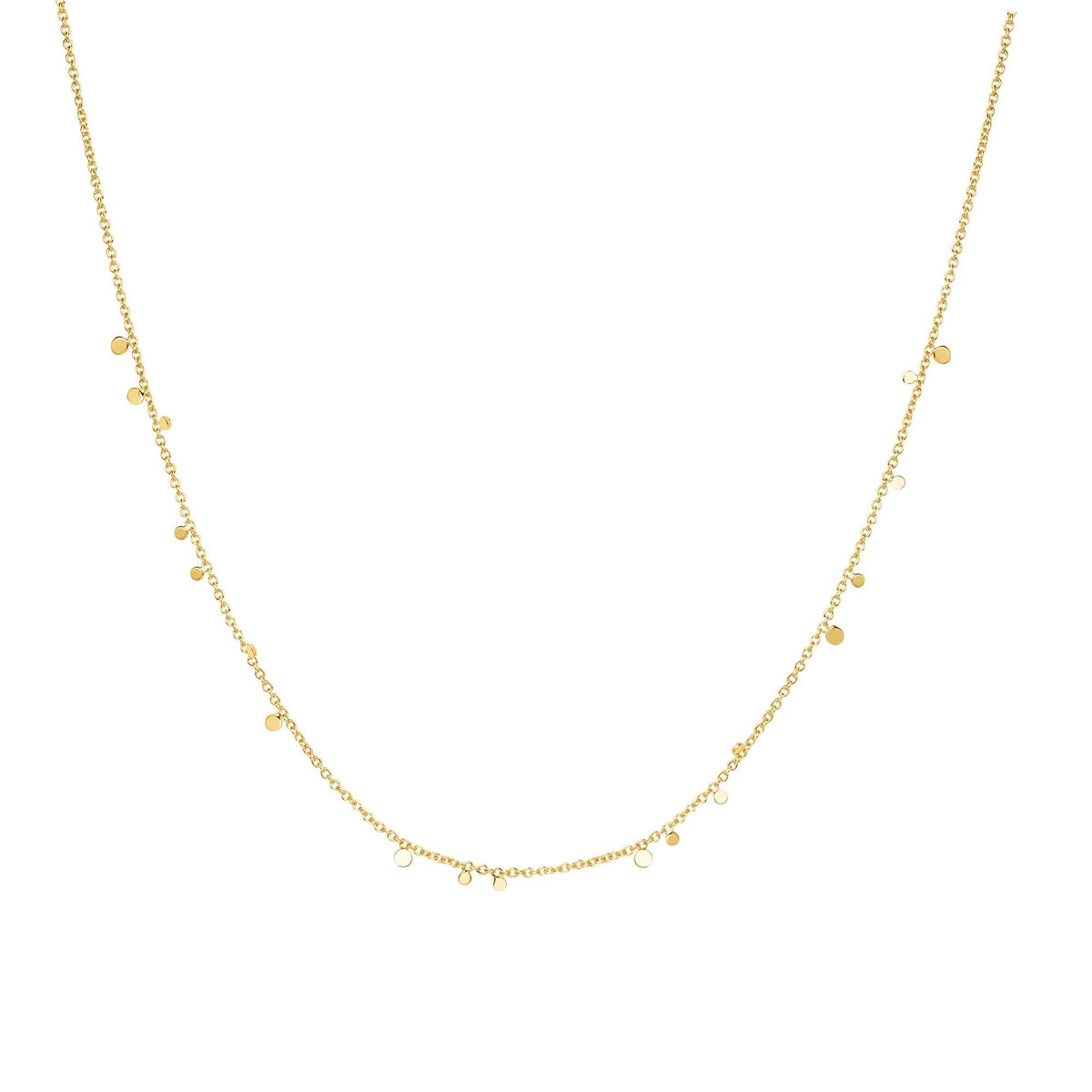 Gold Mini Disc Drop Stacking Necklace N063 - 02GAnia HaieN063 - 02G