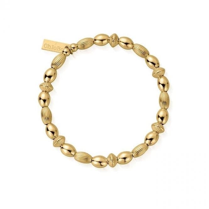 Gold Mini Oval Disc Bracelet GBMODChloBoGBMOD