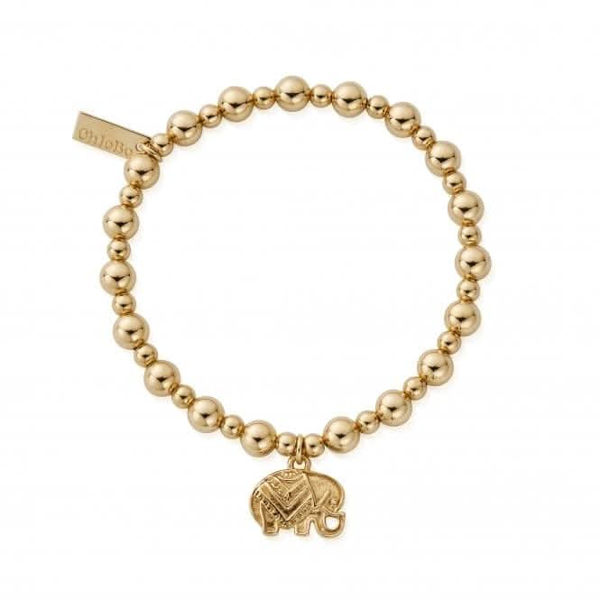 Gold Mini Small Ball Elephant Bracelet GBMSB4024 – Elegant – Acotis ...