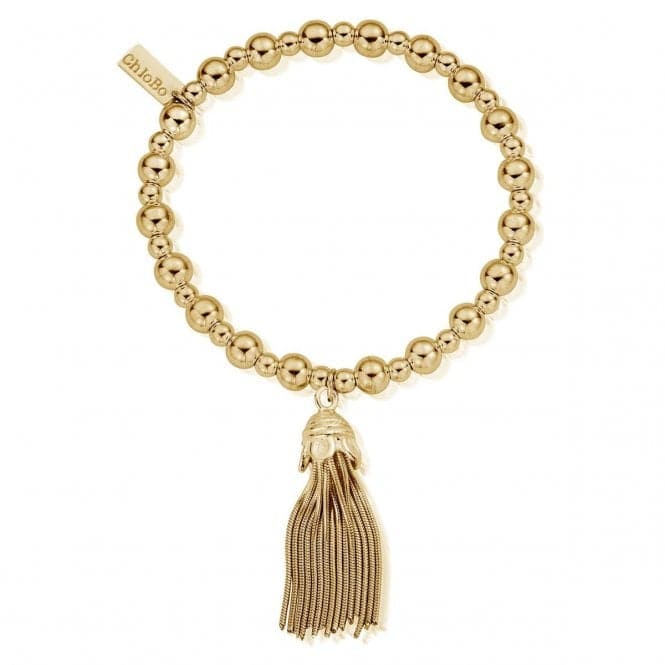 Gold Mini Small Ball Tassel Bracelet GBMSB2102ChloBoGBMSB2102