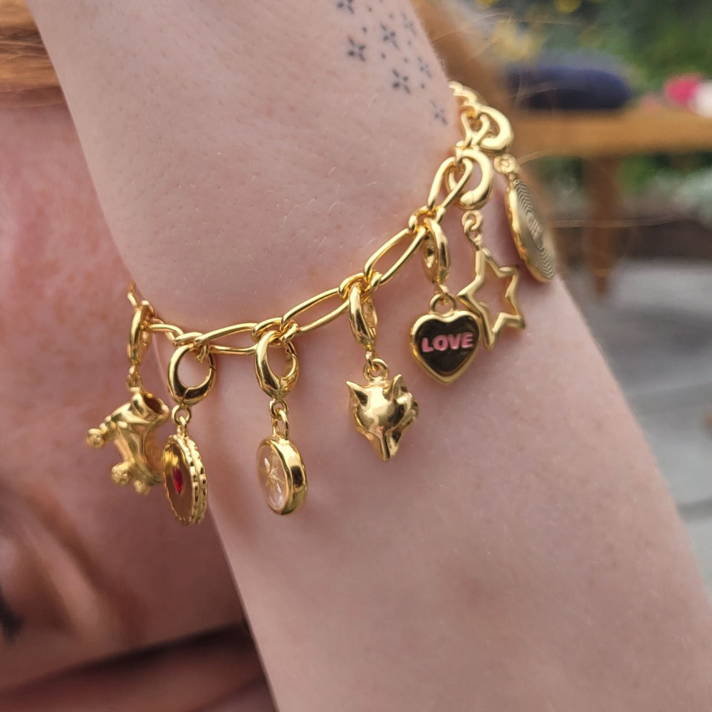 Gold Plated My Story Charm Collector Bracelet CBRGMYSTY