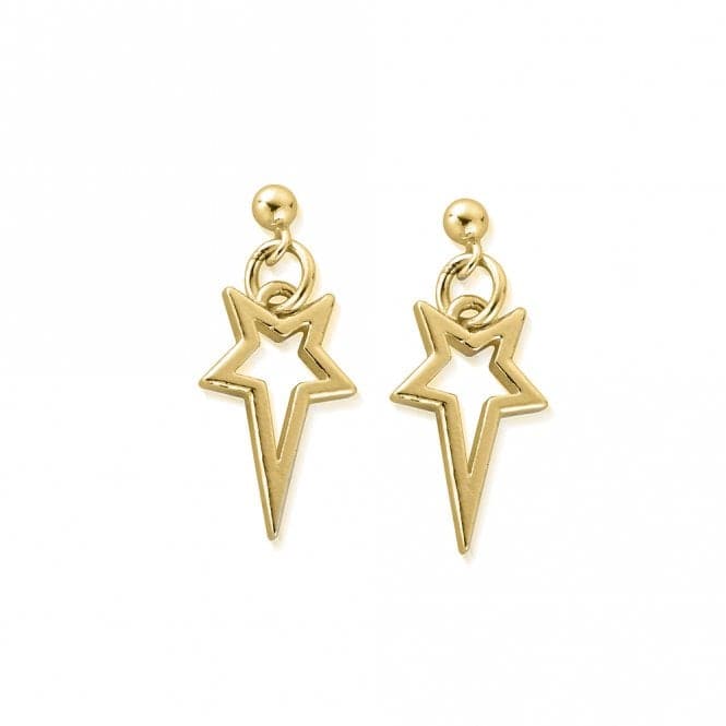 Gold North Star Drop Earrings GEST4004ChloBoGEST4004