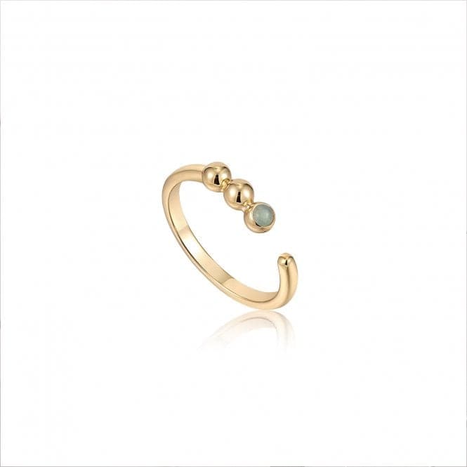 Gold Orb Amazonite Adjustable Ring R045 - 01G - AMAnia HaieR045 - 01G - AM