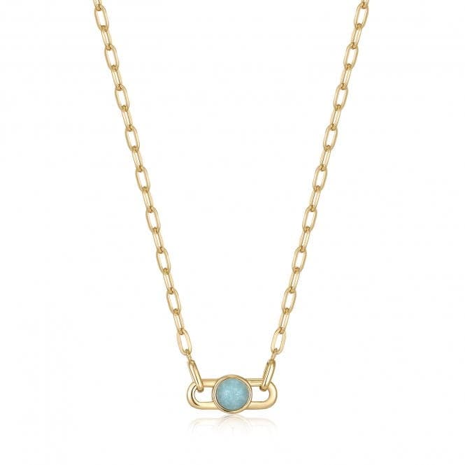 Gold Orb Amazonite Link Necklace N045 - 05G - AMAnia HaieN045 - 05G - AM