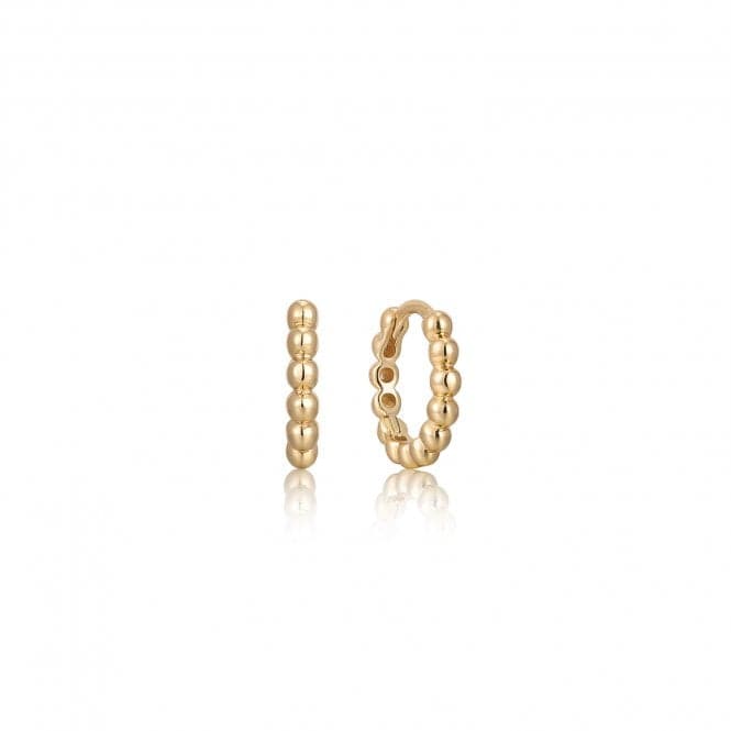 Gold Orb Huggie Hoop Earrings E045 - 03GAnia HaieE045 - 03G