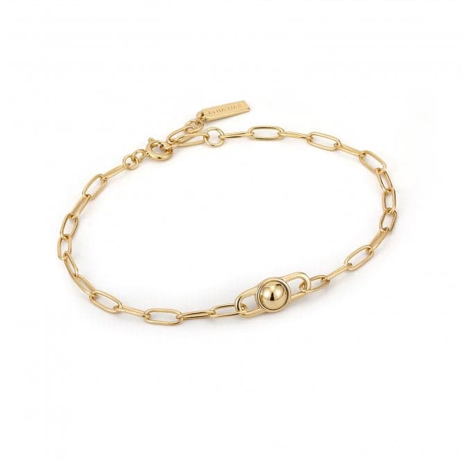 Gold Orb Link Chunky Chain Bracelet B045 - 02GAnia HaieB045 - 02G