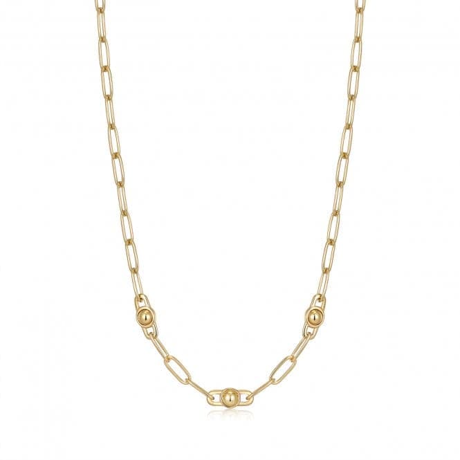 Gold Orb Link Chunky Chain Necklace N045 - 04GAnia HaieN045 - 04G