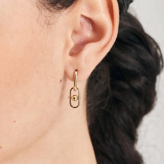 Gold Orb Link Drop Earrings E045 - 04GAnia HaieE045 - 04G