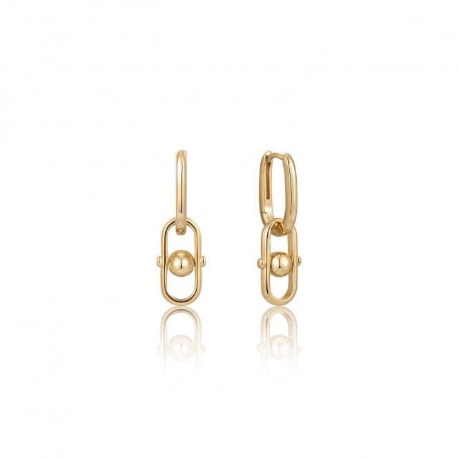 Gold Orb Link Drop Earrings E045 - 04GAnia HaieE045 - 04G