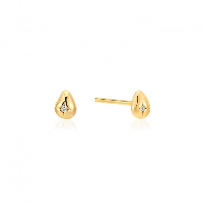 Gold Pebble Sparkle Stud Earrings E043 - 05GAnia HaieE043 - 05G