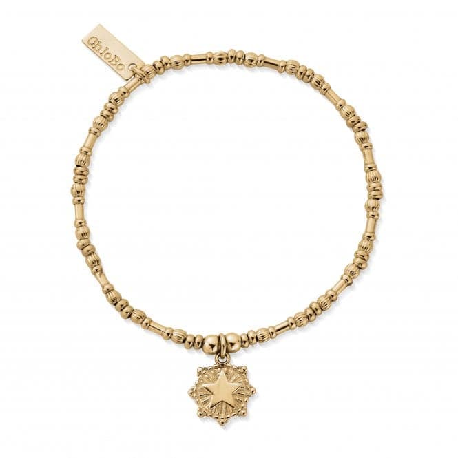 Gold Personalised Pumpkin Raised Star Bracelet PGBPUMP3259ChloBoPGBPUMP3259