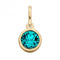 Gold Pl Blue Zircon Swarovski Crystal PendantBeginningsP1589