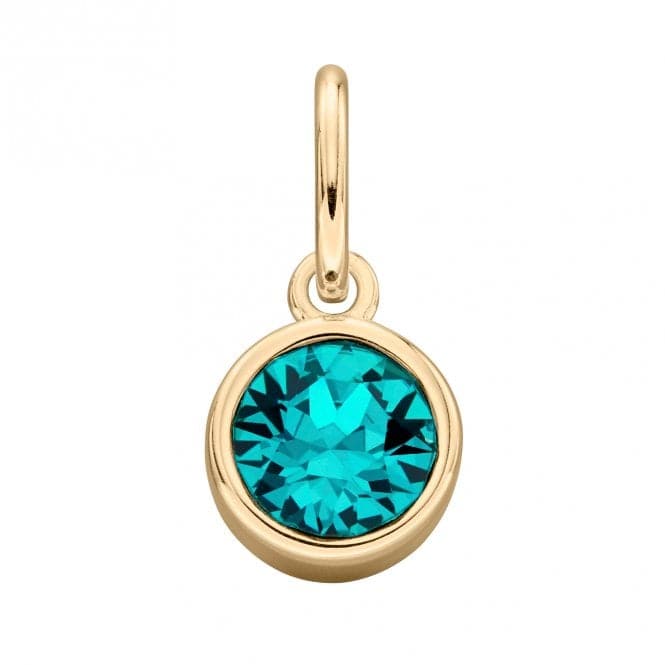 Gold Pl Blue Zircon Swarovski Crystal PendantBeginningsP1589