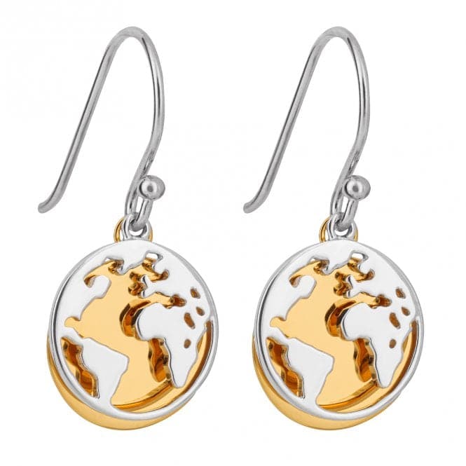 Gold Plate Double Disc World Earrings E6244BeginningsE6244