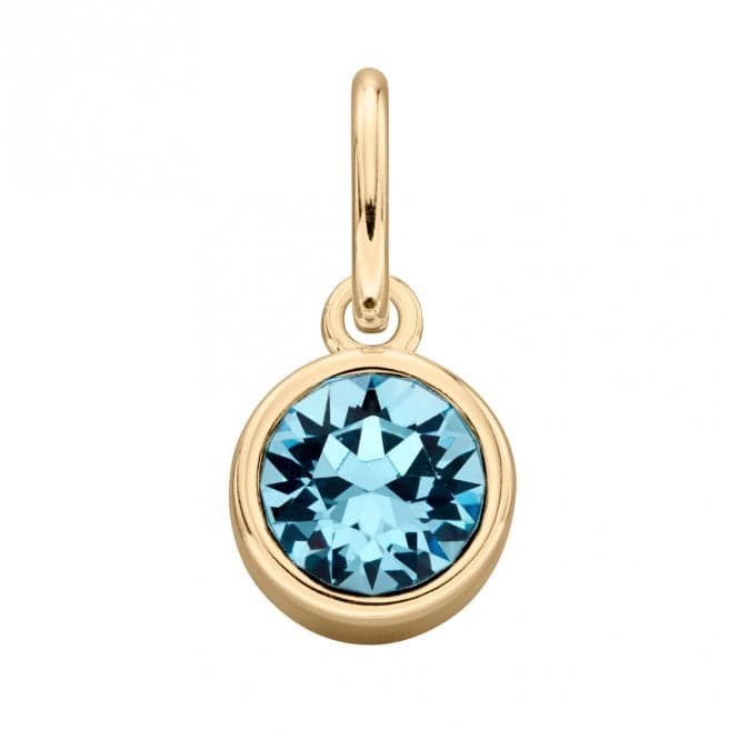 Gold Plated Aquamarine Swarovski Crystal PendantBeginningsP1580