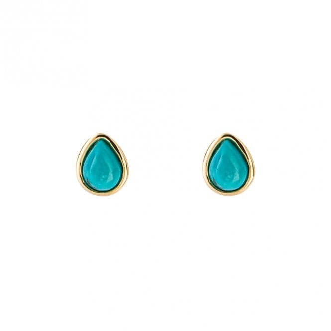 Gold Plated Birthstone December Turquioise Earrings E6213BeginningsE6213